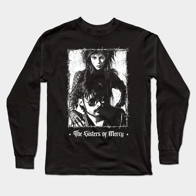 The Sisters Of Mercy /  Gothic Fan Art Design Long Sleeve T-Shirt by DankFutura